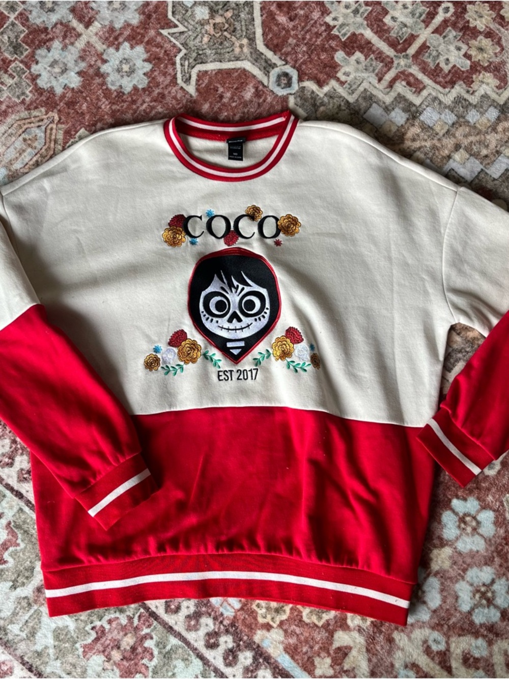 Pixar Coco Embroidered Sweatshirt – Adult Medium